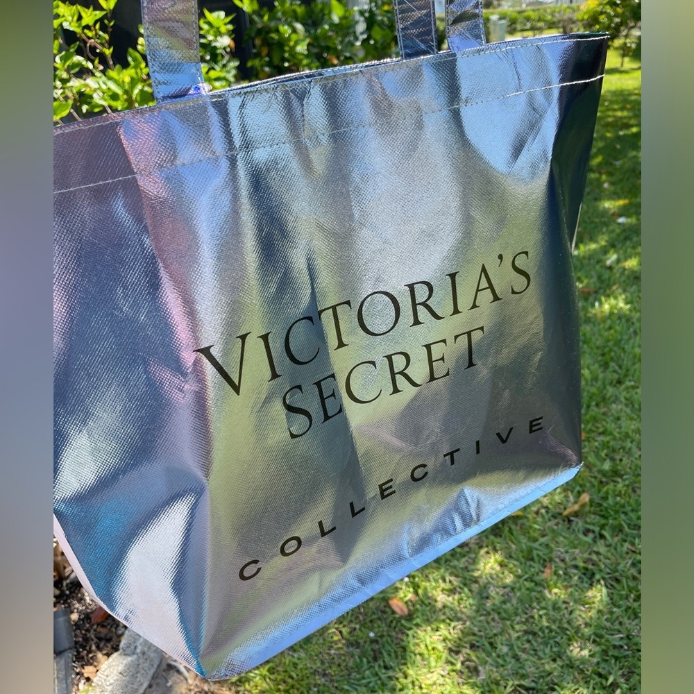 PINK/VICTORIA SECRET Collective Tote Bag In Holographic Blue - Picture 12 of 12